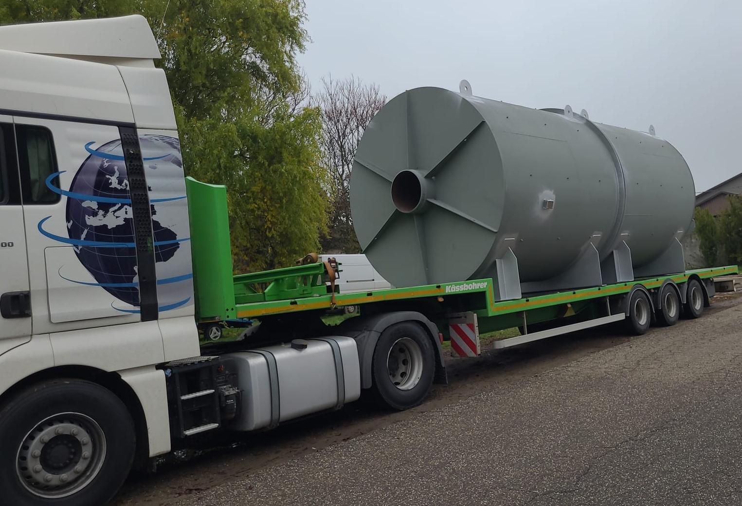 <strong>Oversized silencer transportation to Romania</strong>